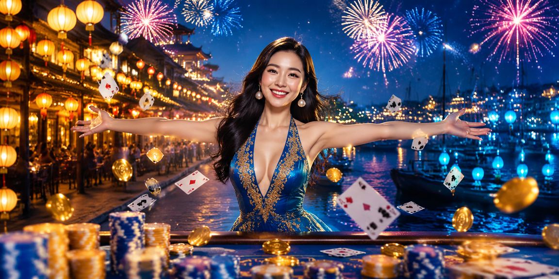 Người chơi card game dưới ánh đèn lồng Hội An về đêm, không khí sôi động và thú vị